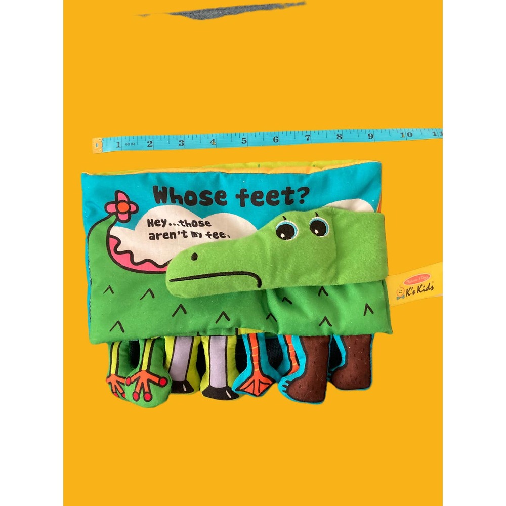 Who's Feet soft fabric interactive book by Melissa and Dough